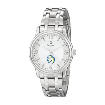 Men's Bulova  Silver Southeastern Oklahoma State Savage Storm Stainless Steel Quartz Watch