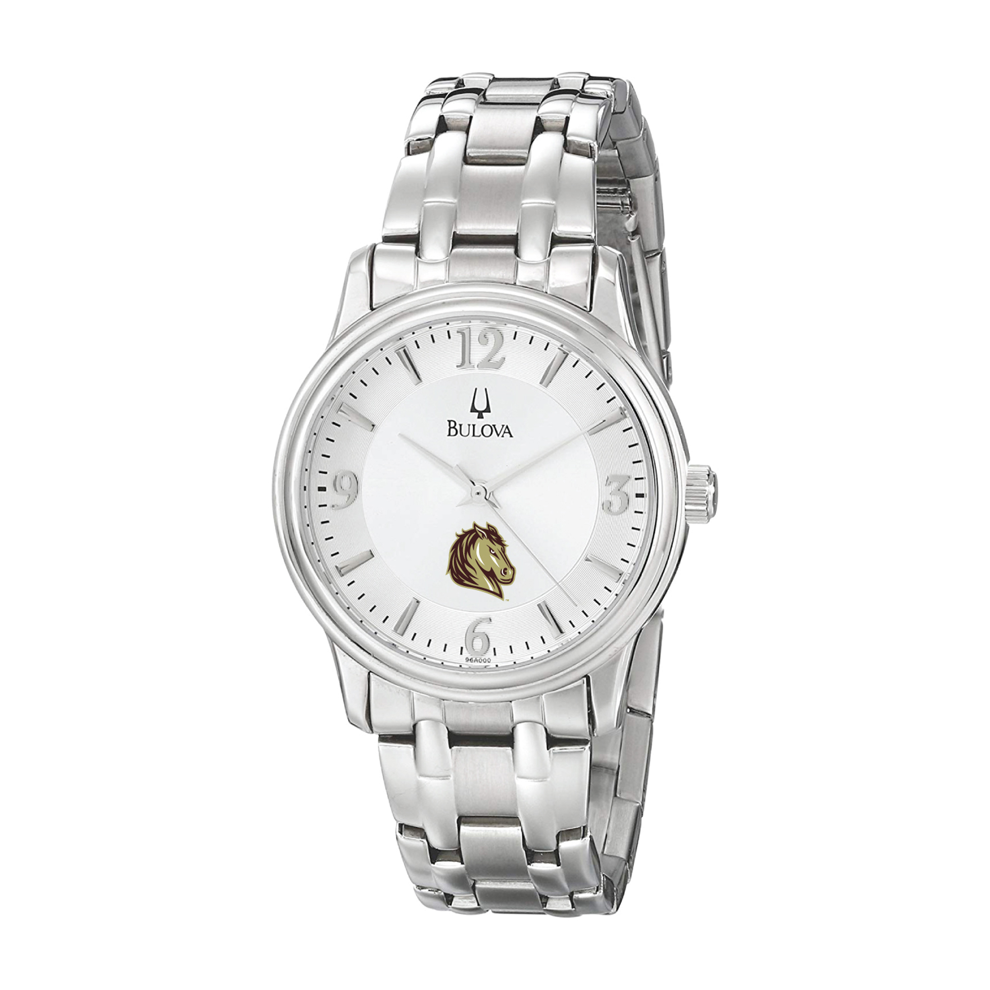 Men's Bulova  Silver Southwest Minnesota State Mustangs Stainless Steel Quartz Watch
