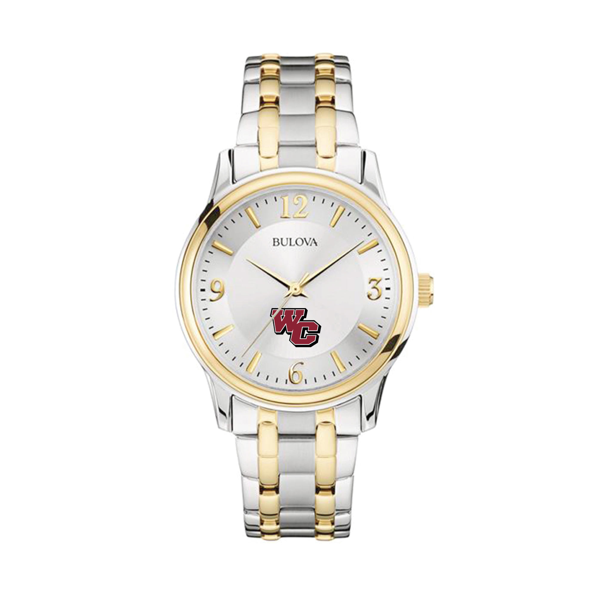 Men's Bulova  Silver/Gold Washington College Shoremen Two-Tone Stainless Steel Watch
