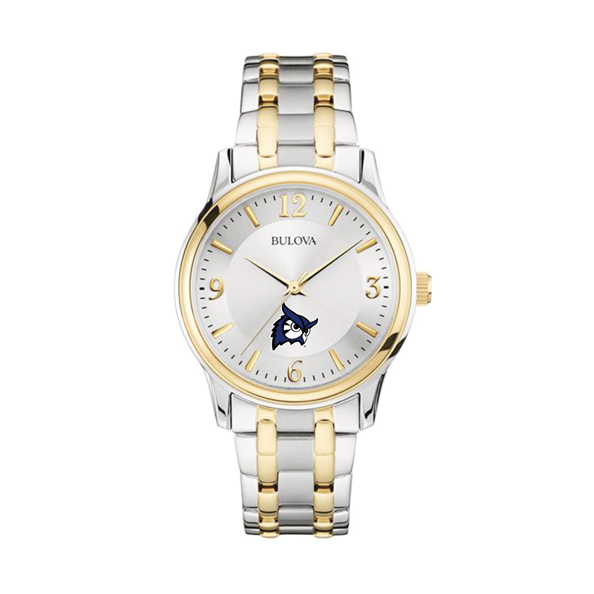 Men's Bulova  Silver/Gold Westfield State Owls Two-Tone Stainless Steel Watch