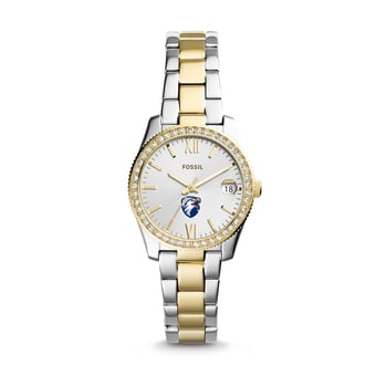 Women's Fossil  Silver/Gold Texas Tyler Patriots Scarlette Mini Two-Tone Stainless Steel Watch