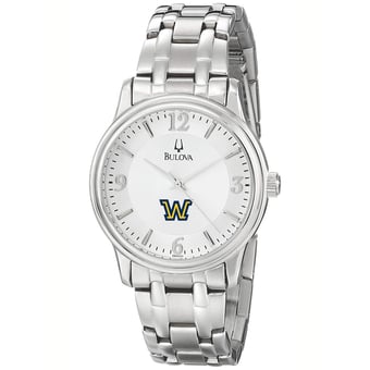 Men's Bulova  Silver Wilkes Colonels Stainless Steel Quartz Watch