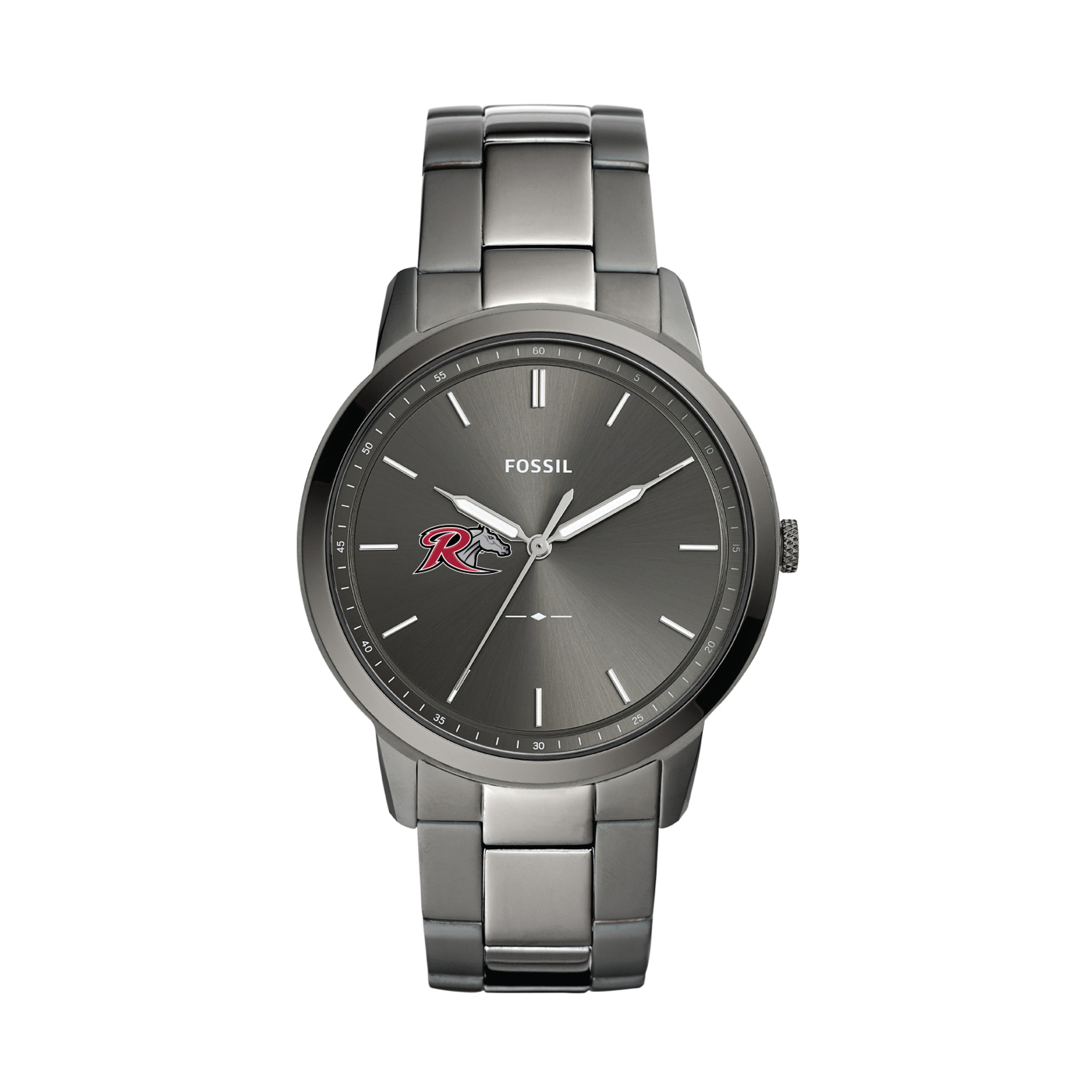 Men's Fossil  Gray Rider Broncs Minimalist Three-Hand Smoke Watch