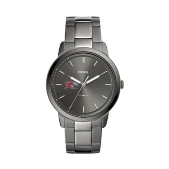 Men's Fossil  Gray Rider Broncs Minimalist Three-Hand Smoke Watch
