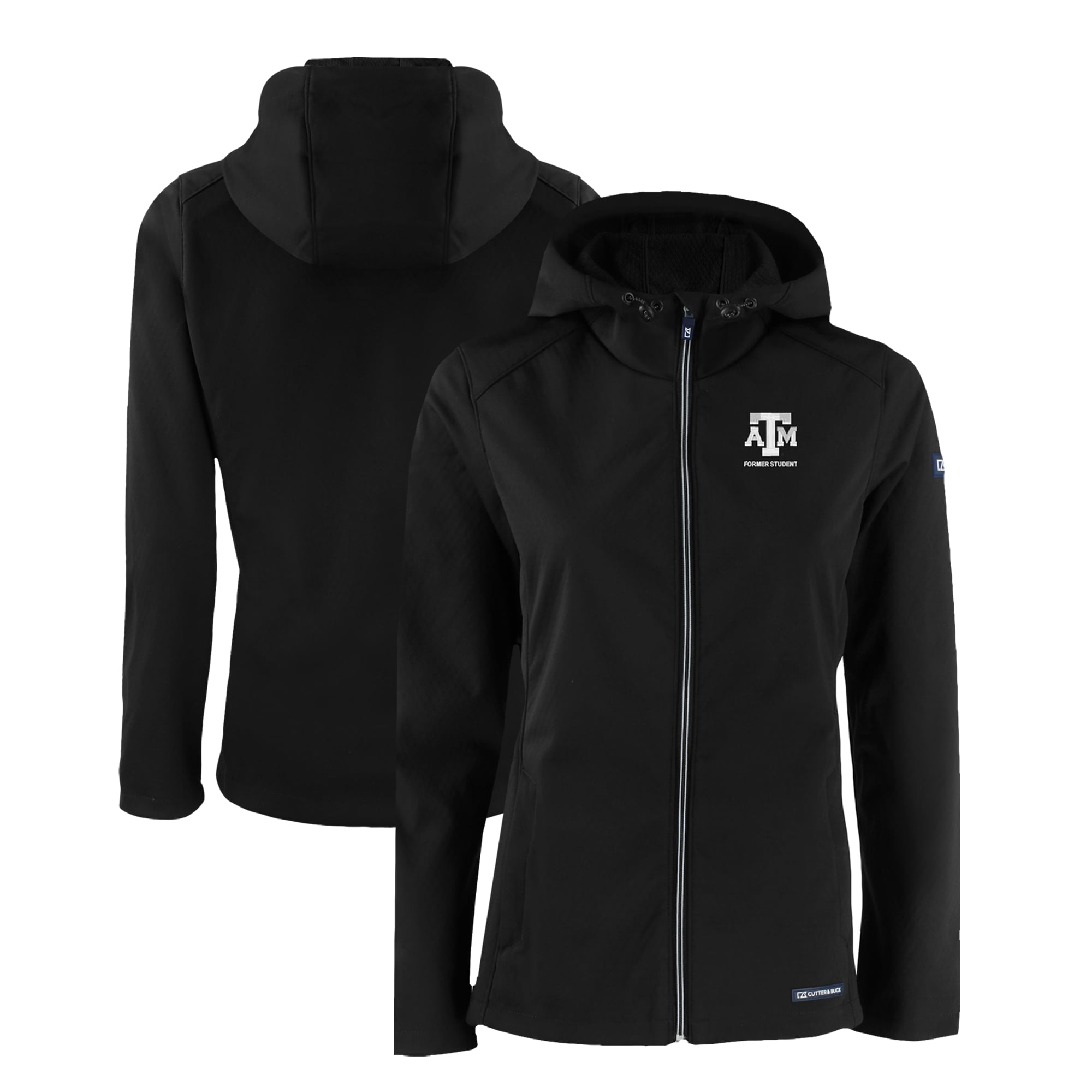 Women's Cutter & Buck Black Texas A&M Aggies Alumni Evoke Eco Softshell Recycled Full-Zip Jacket