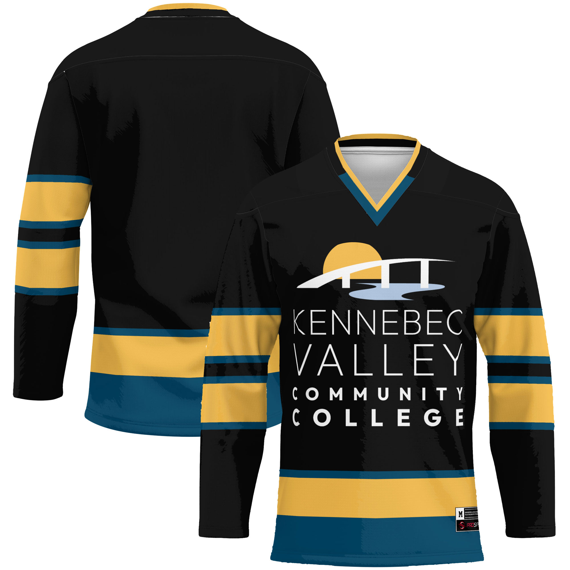 Youth GameDay Greats Black Kennebec Valley Community College Hockey Jersey Youth GameDay Greats Black Kennebec Valley Community College Hockey Jersey