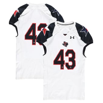 Texas Tech Red Raiders Team-Issued #43 White and Black Jersey from the 2013 NCAA Football Season