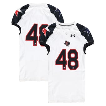 Texas Tech Red Raiders Team-Issued #48 White and Black Jersey from the 2013 NCAA Football Season