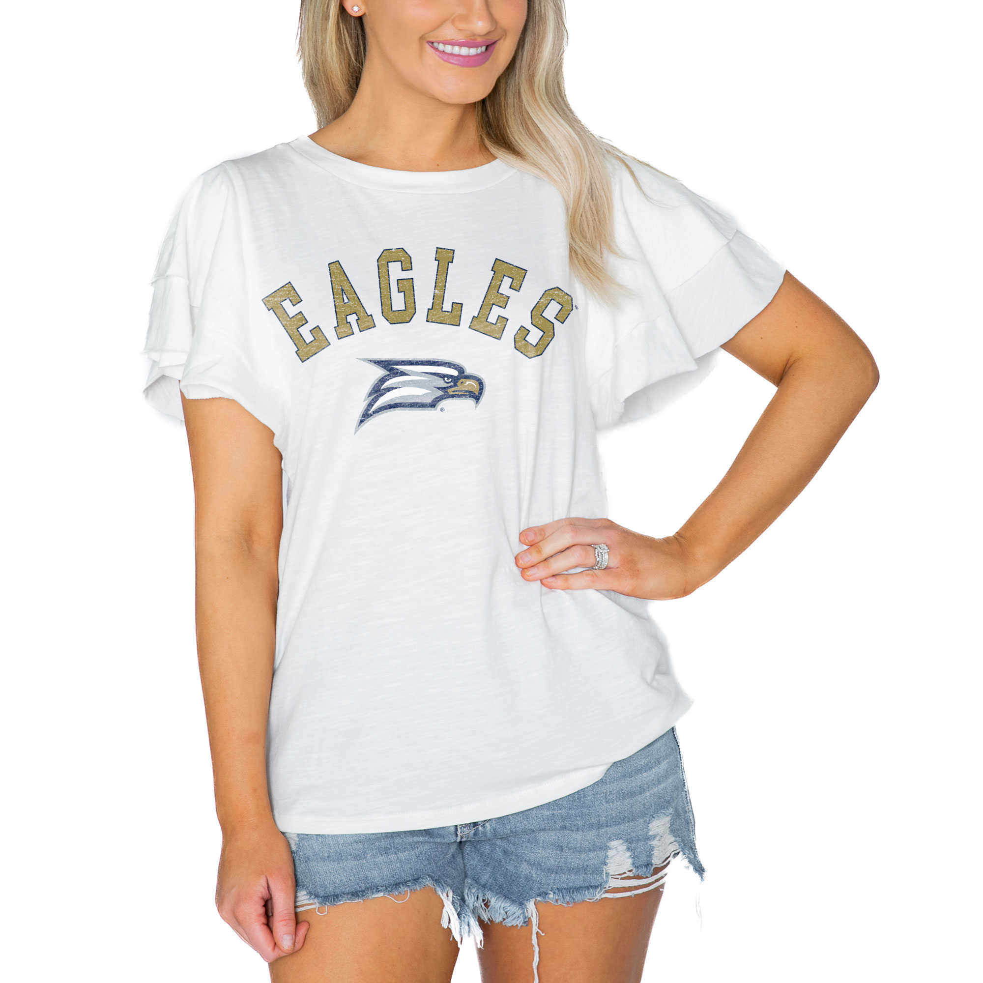 Women’s Gameday Couture White Georgia Southern Eagles Arch Logo Flutter Sleeve Lightweight T-Shirt Women’s Gameday Couture White Georgia Southern Eagles Arch Logo Flutter Sleeve Lightweight T-Shirt