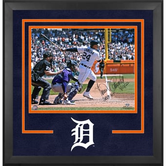 Miguel Cabrera Detroit Tigers Autographed Deluxe Framed 16'' x 20'' 3000th Hit Photograph with "3000th Hit" and "4/23/22" Inscriptions