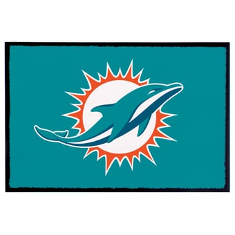 Miami Dolphins 2' x 3' Indoor/Outdoor Welcome Rug
