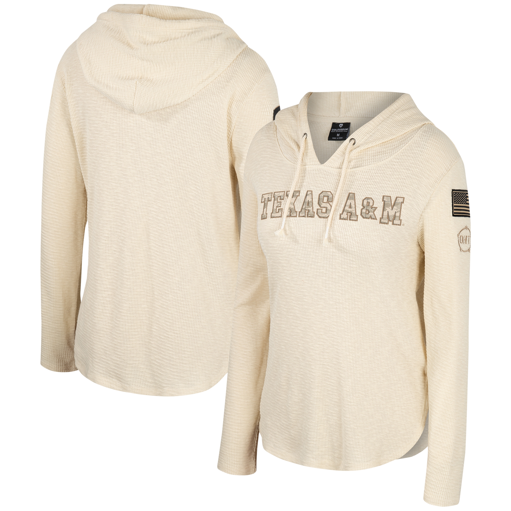 Women’s Colosseum Cream Texas A&M Aggies OHT Military Appreciation Casey Raglan Long Sleeve Hoodie T-Shirt Women’s Colosseum Cream Texas A&M Aggies OHT Military Appreciation Casey Raglan Long Sleeve Hoodie T-Shirt