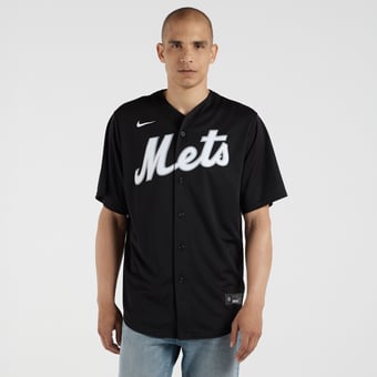 Men's Nike Francisco Lindor Black New York Mets  Replica Player Jersey