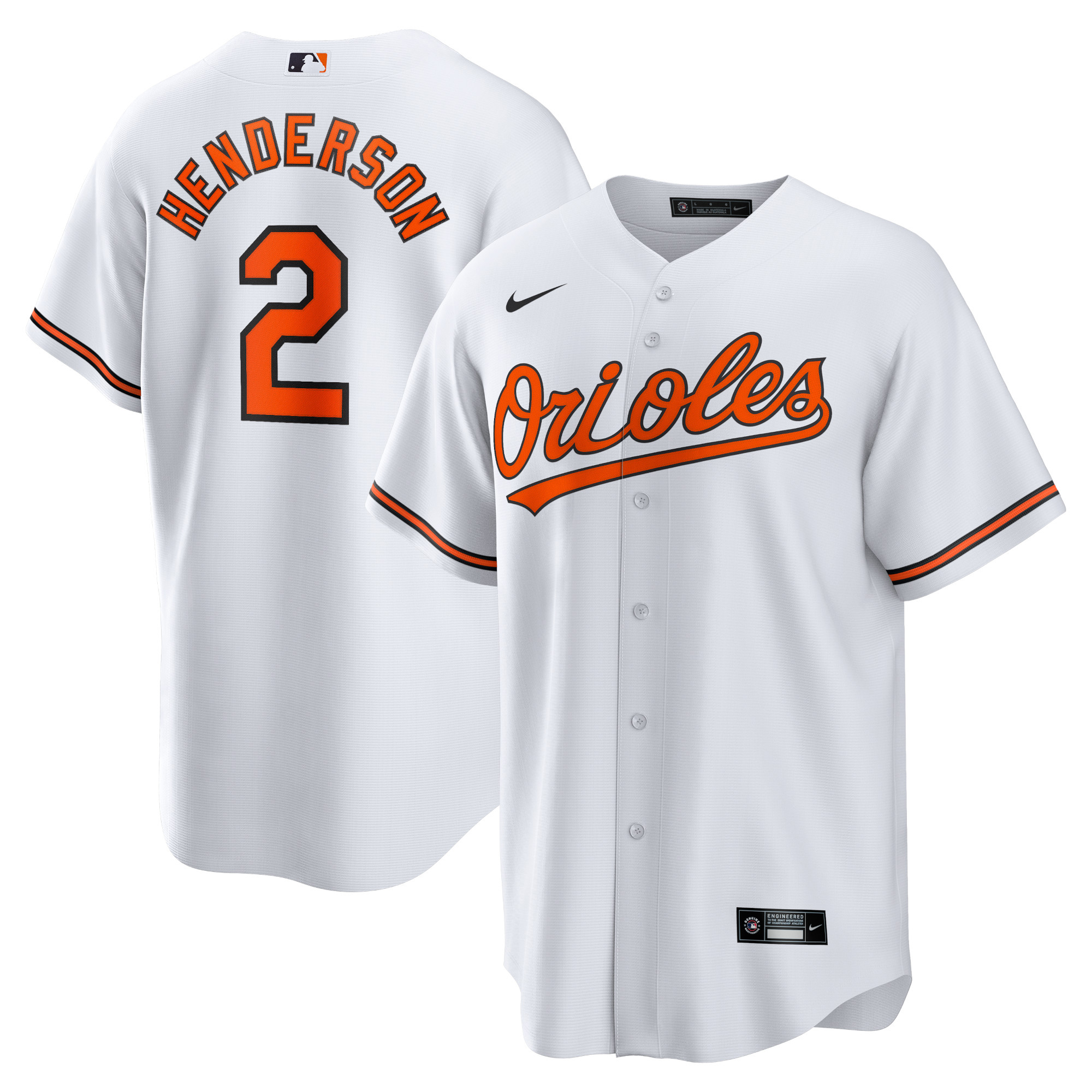 Men's Nike Gunnar Henderson White Baltimore Orioles Home Replica Player Jersey