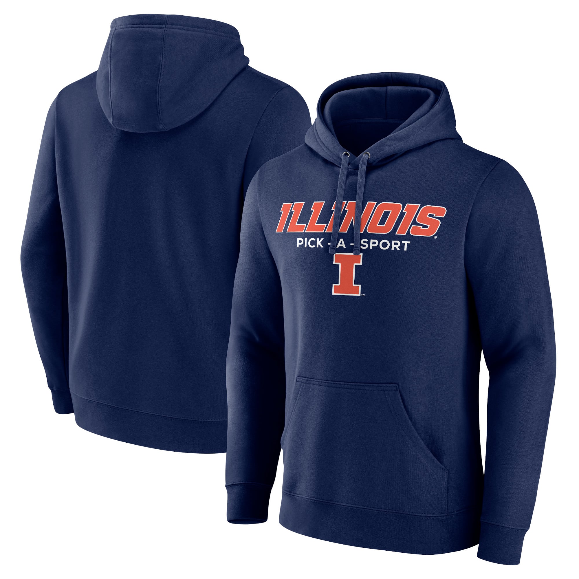 Men's Navy Illinois Fighting Illini Authentic Pick-A-Sport Pullover Hoodie