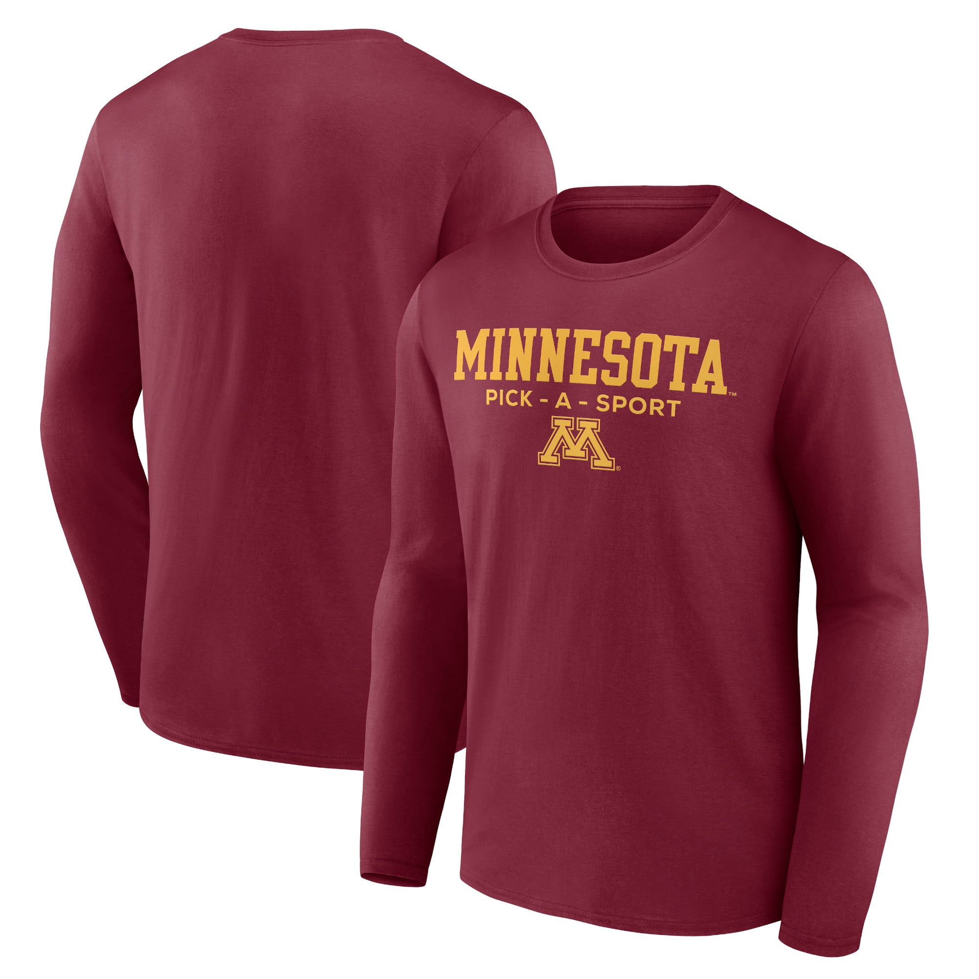 Men's Maroon Minnesota Golden Gophers Authentic Pick-A-Sport Long Sleeve T-Shirt