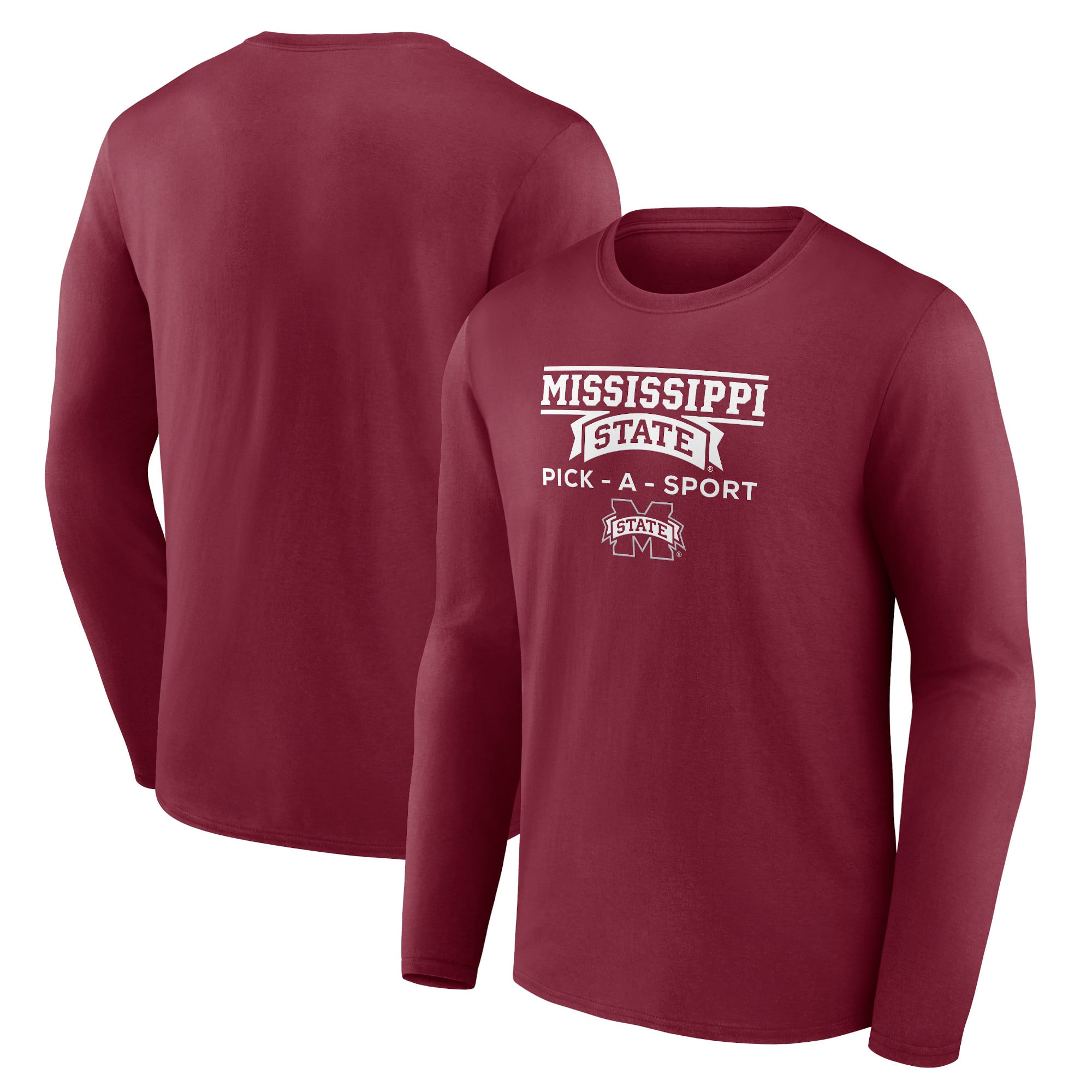 Men's Maroon Mississippi State Bulldogs Authentic Pick-A-Sport Long Sleeve T-Shirt