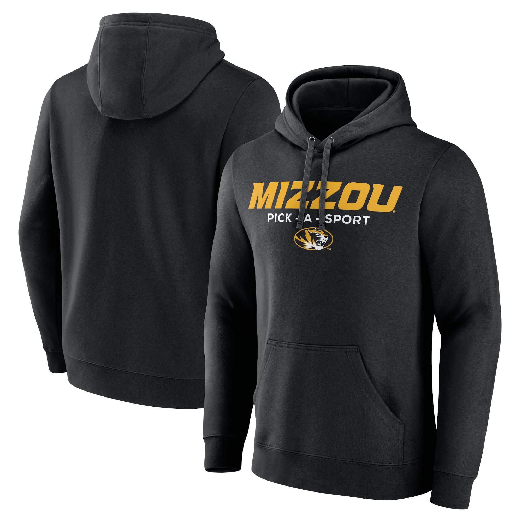 Men's Black Missouri Tigers Authentic Pick-A-Sport Pullover Hoodie
