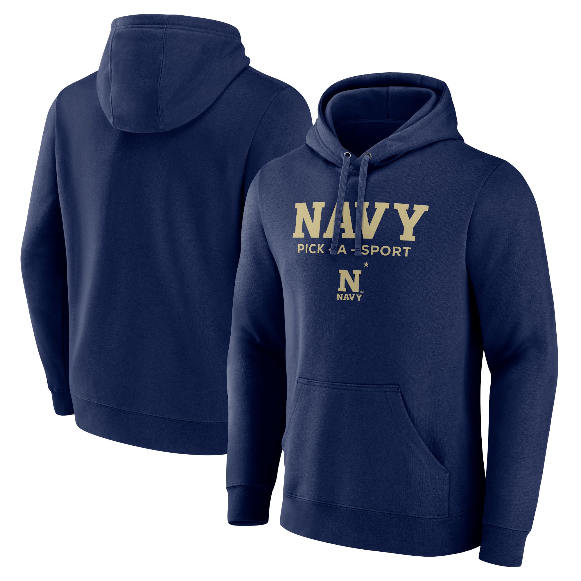 Men's Navy Navy Midshipmen Authentic Pick-A-Sport Pullover Hoodie