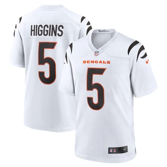 Men's Nike Tee Higgins White Cincinnati Bengals Game Jersey