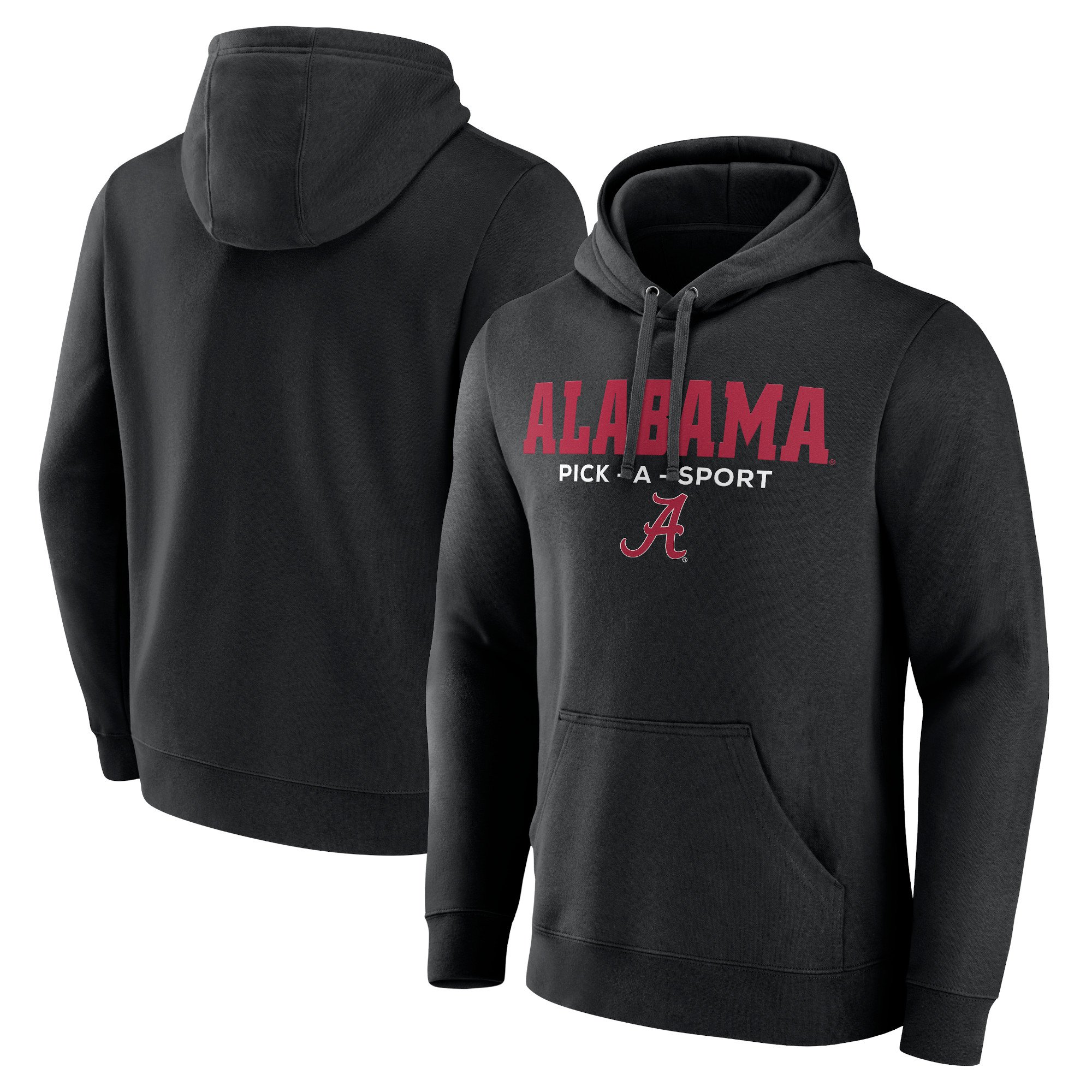 Men's Black Alabama Crimson Tide Authentic Pick-A-Sport Pullover Hoodie
