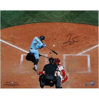 George Springer Toronto Blue Jays Autographed 16" x 20" Batting Top View Photograph