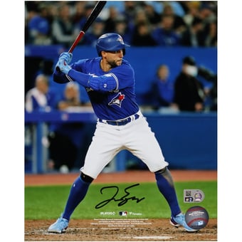 George Springer Toronto Blue Jays Autographed 8" x 10" At Bat Photograph