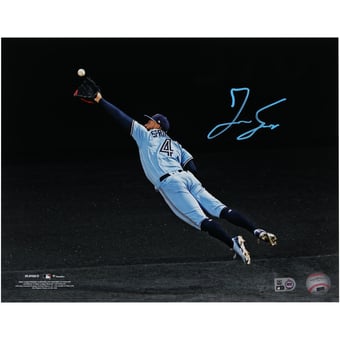 George Springer Toronto Blue Jays Autographed 11" x 14" Diving Catch Photograph