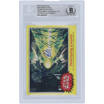 Peter Kuran and Caleb Aschkynazo Autographed 1977 Topps Star Wars Series 1 #160 BGS Authenticated Authenticated Card