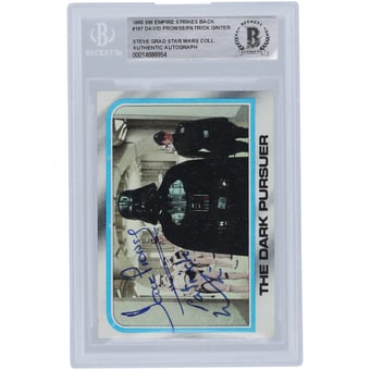 David Prowse and Patrick Ginter Star Wars Autographed 1980 Topps The Empire Strikes Back #187 BGS Authenticated Authenticated Card