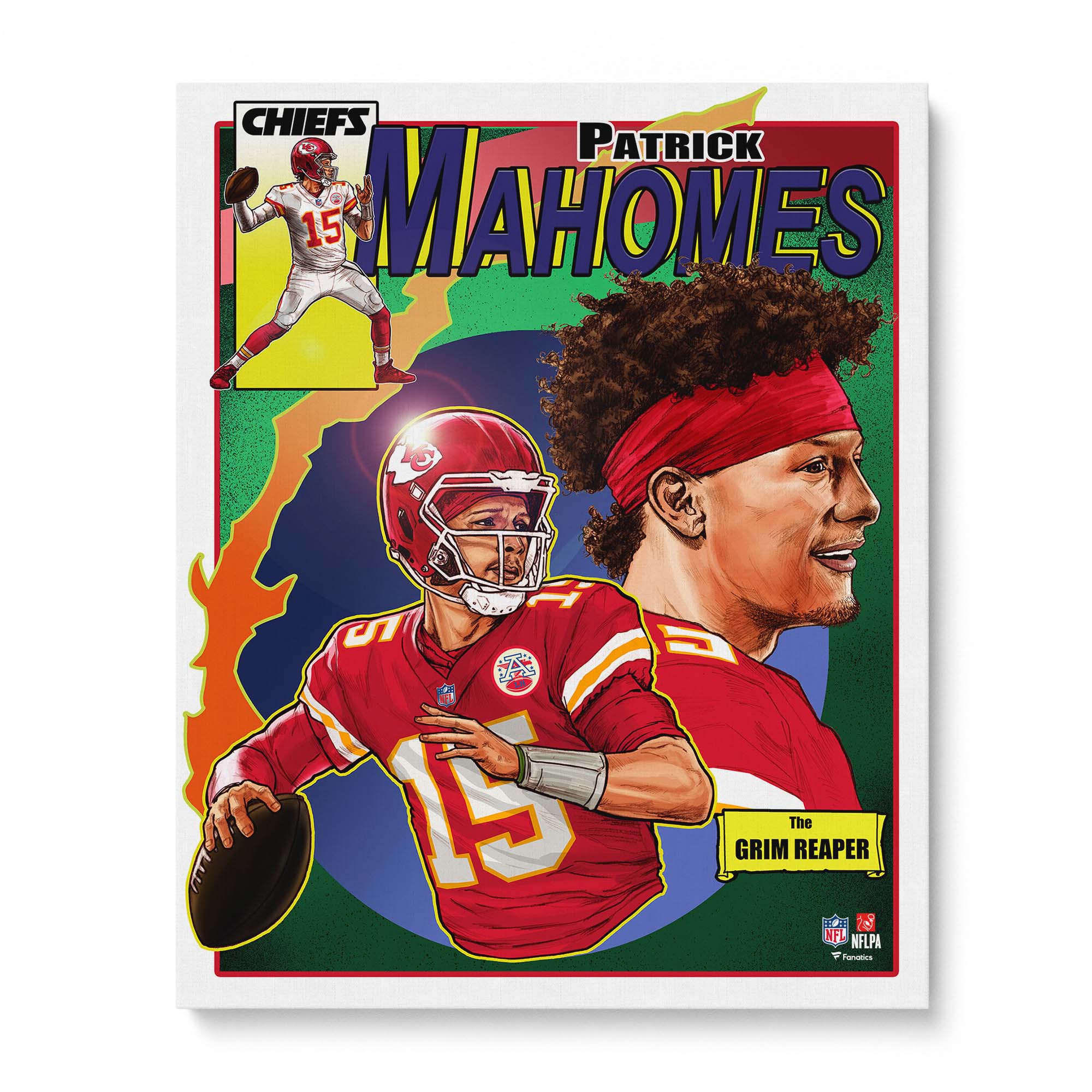 Patrick Mahomes Kansas City Chiefs Unsigned 16" x 20" Photo Print - Art by Brian Kong