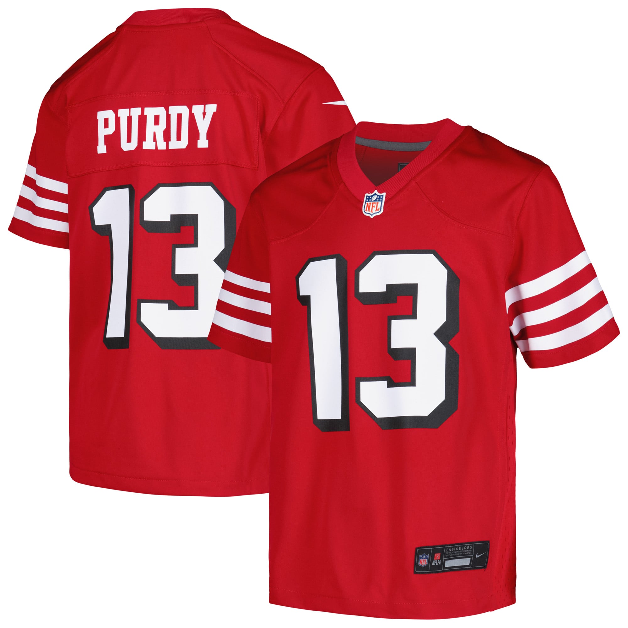 Youth Nike Brock Purdy Scarlet San Francisco 49ers Game Jersey Youth Nike Brock Purdy Scarlet San Francisco 49ers Game Jersey