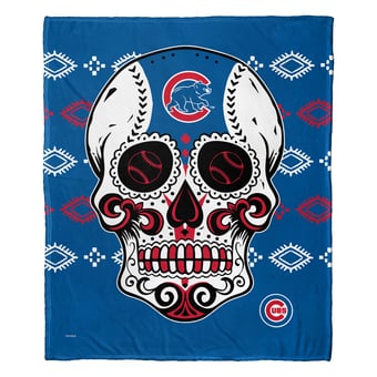 The Northwest Group Chicago Cubs 50" x 60" Candy Skull Silk Touch Throw Blanket