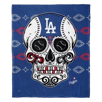 "The Northwest Group Los Angeles Dodgers 50"" x 60"" Candy Skull Silk Touch Throw Blanket"
