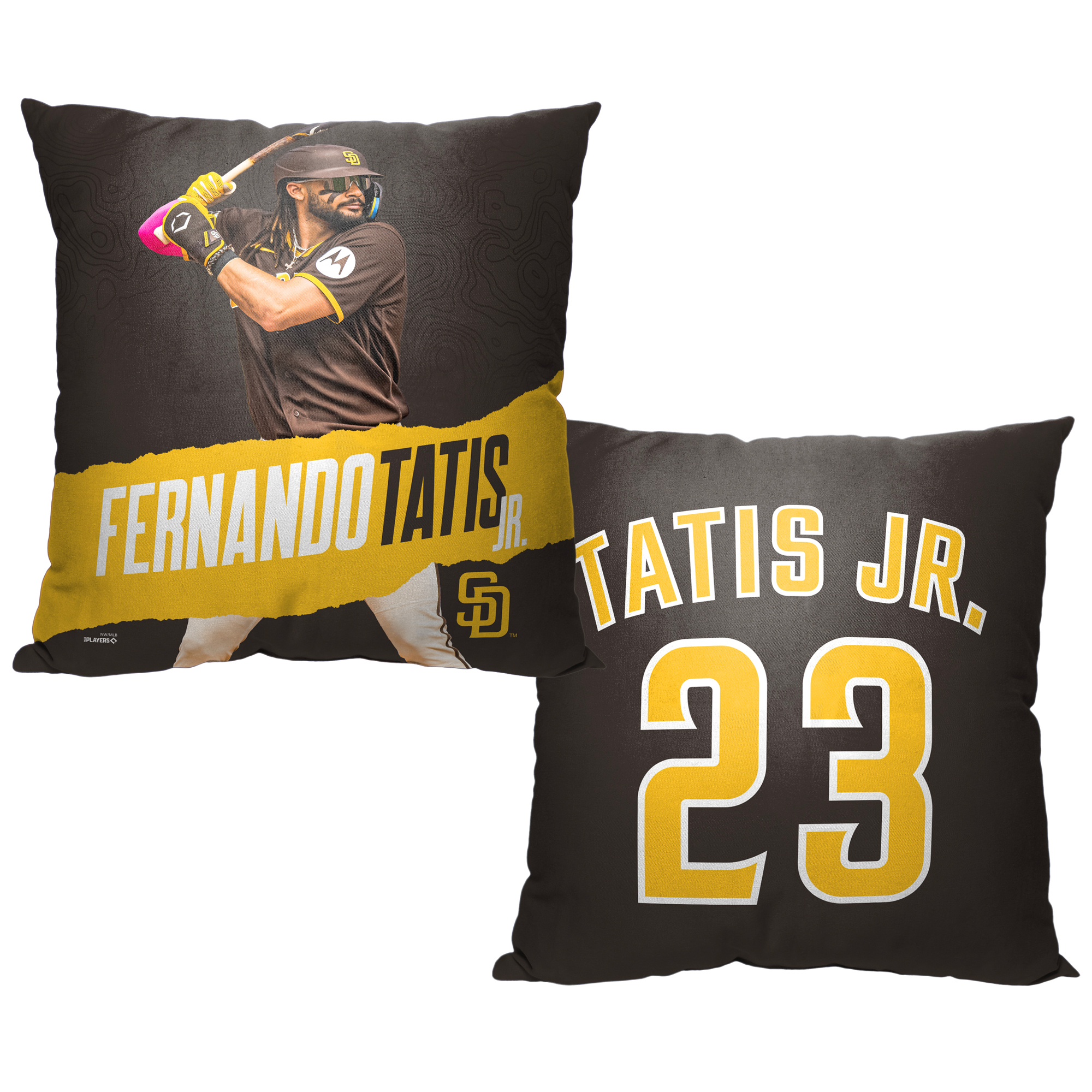 The Northwest Group Fernando Tatis Jr. San Diego Padres 16″ x 16″ Player Printed Throw Pillow The Northwest Group Fernando Tatis Jr. San Diego Padres 16″ x 16″ Player Printed Throw Pillow