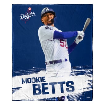 "The Northwest Group Mookie Betts Los Angeles Dodgers 50"" x 60"" Player Silk Touch Throw Blanket"