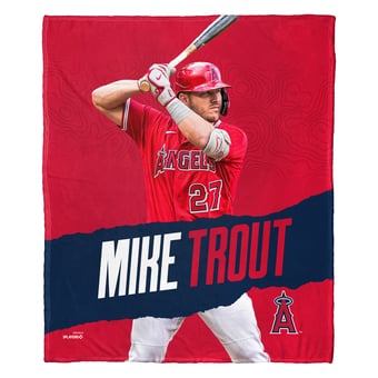 "The Northwest Group Mike Trout Los Angeles Angels 50"" x 60"" Player Silk Touch Throw Blanket"