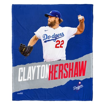 "The Northwest Group Clayton Kershaw Los Angeles Dodgers 50"" x 60"" Player Silk Touch Throw Blanket"