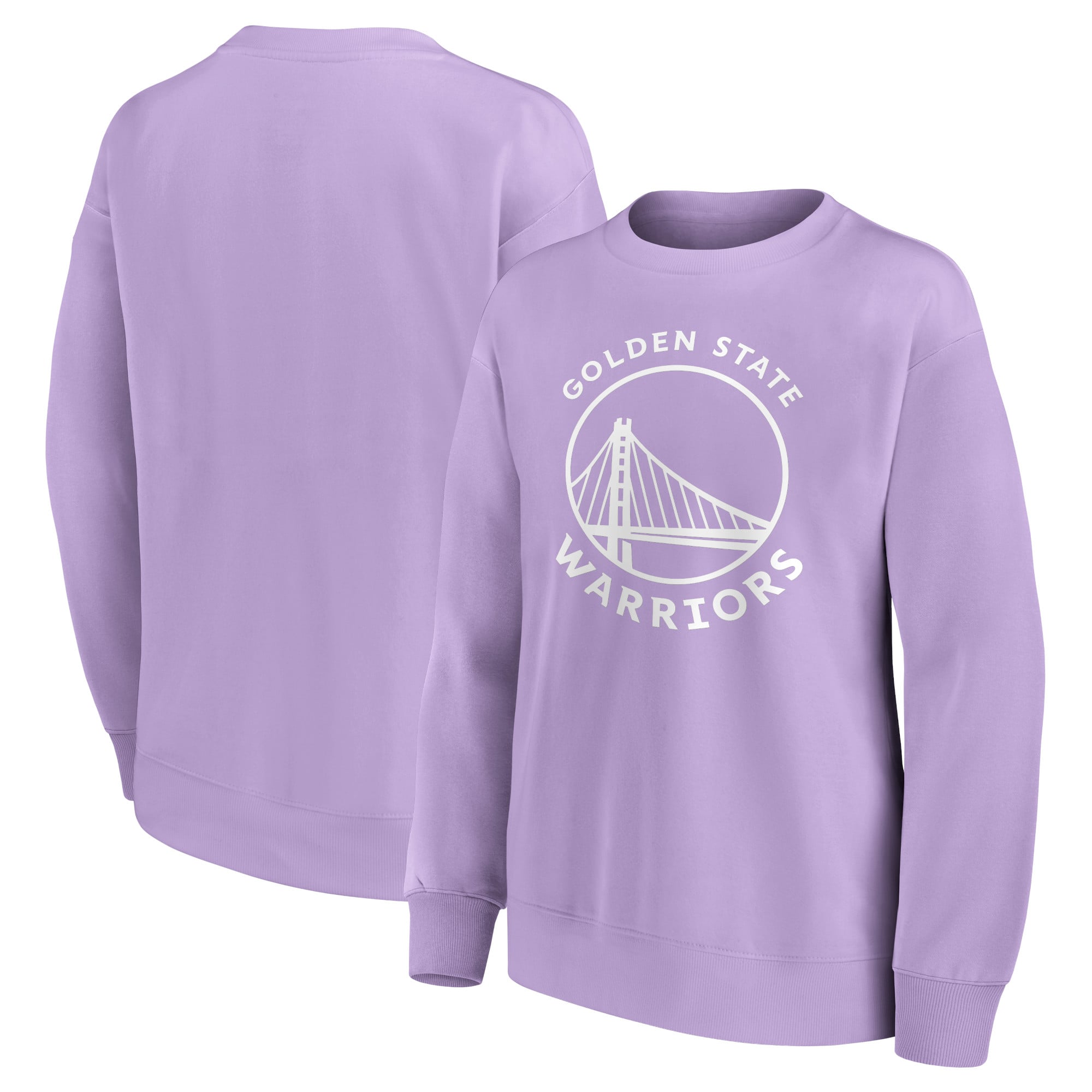 Sweat ras du cou surdimensionné avec logo mono de marque fanatiques de Golden State Warriors - Femmes