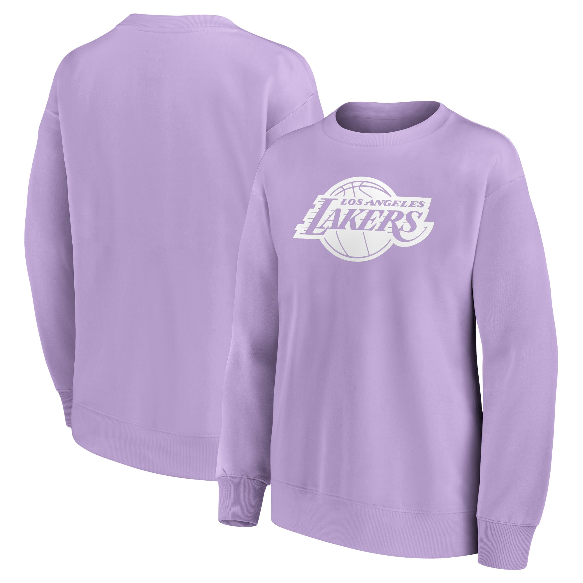 Sweat ras du cou surdimensionné avec logo mono de marque fanatiques des Los Angeles Lakers - Femmes