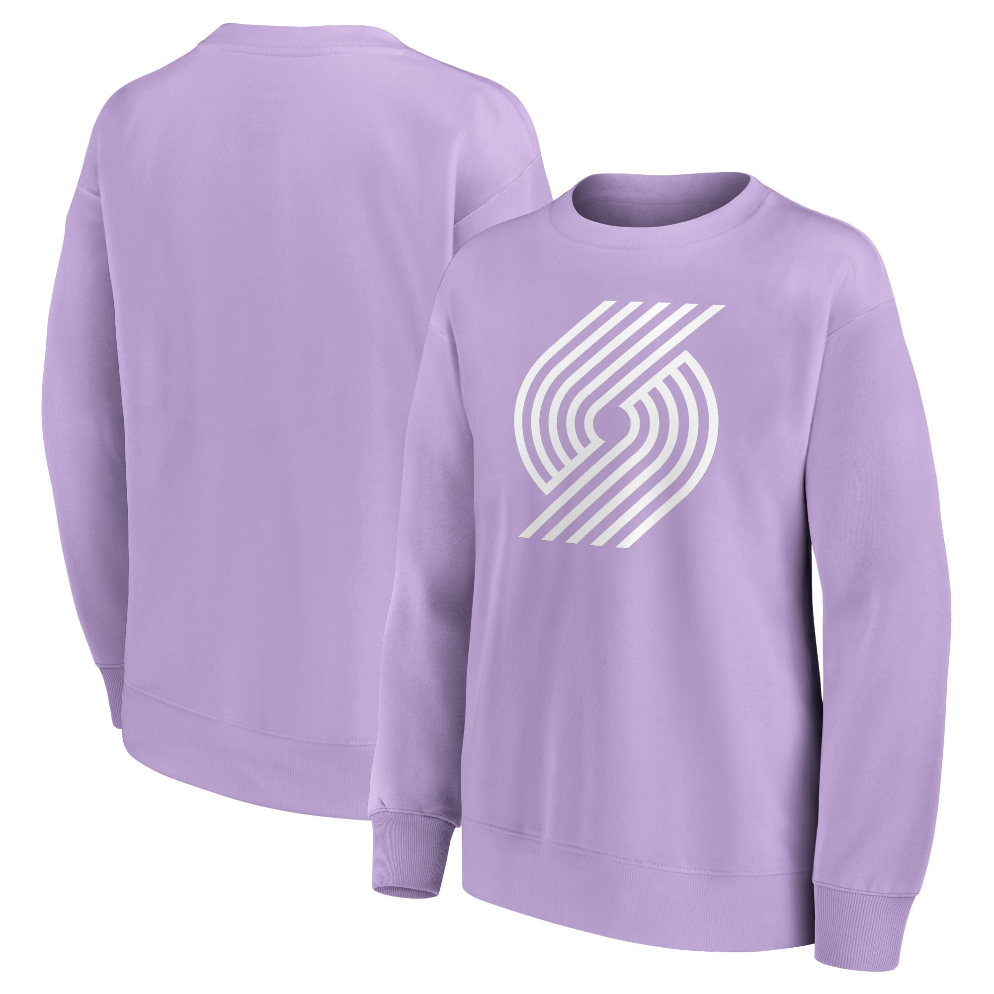 Sudadera extragrande con gráfico monocromático y logo Fanatics Branded de los Portland Trail Blazers para mujer