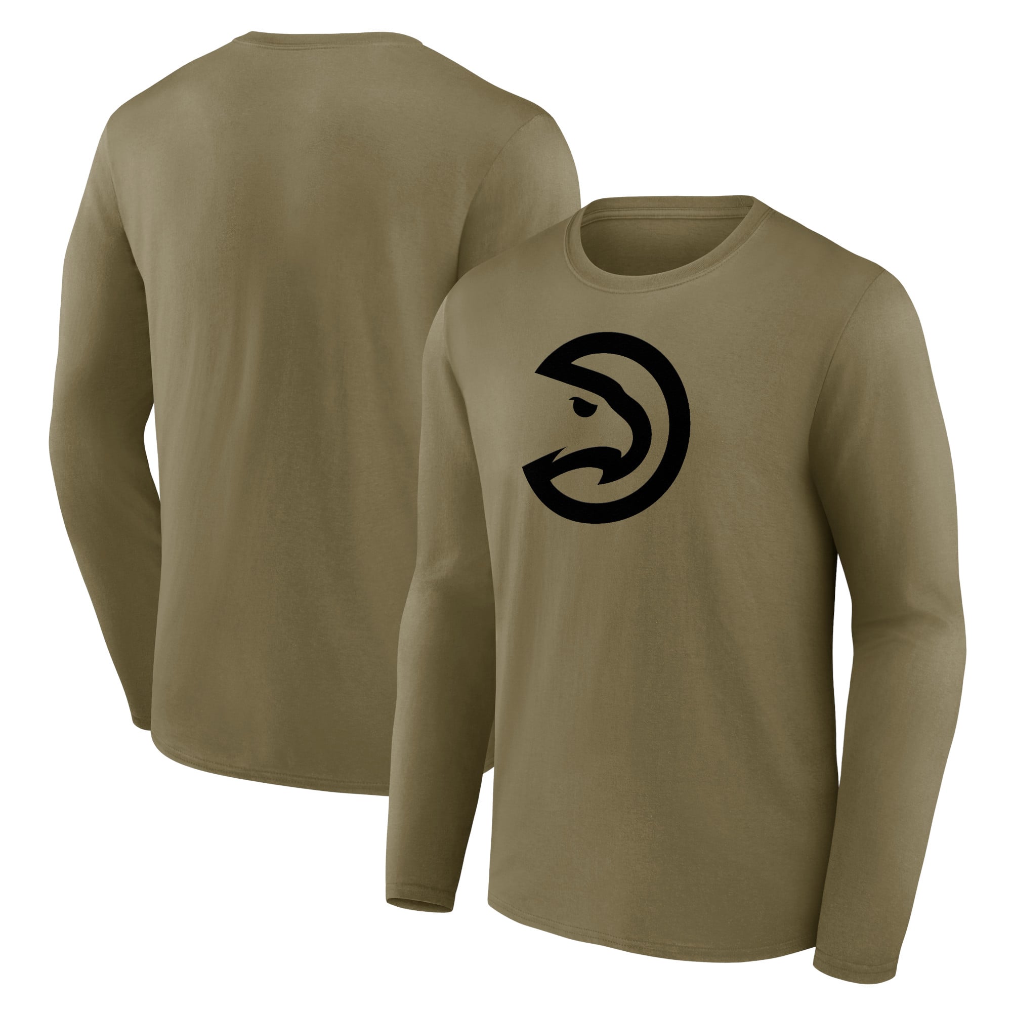 T-shirt a maniche lunghe con logo grafico monologo Atlanta Hawks Fanatics - Uomo