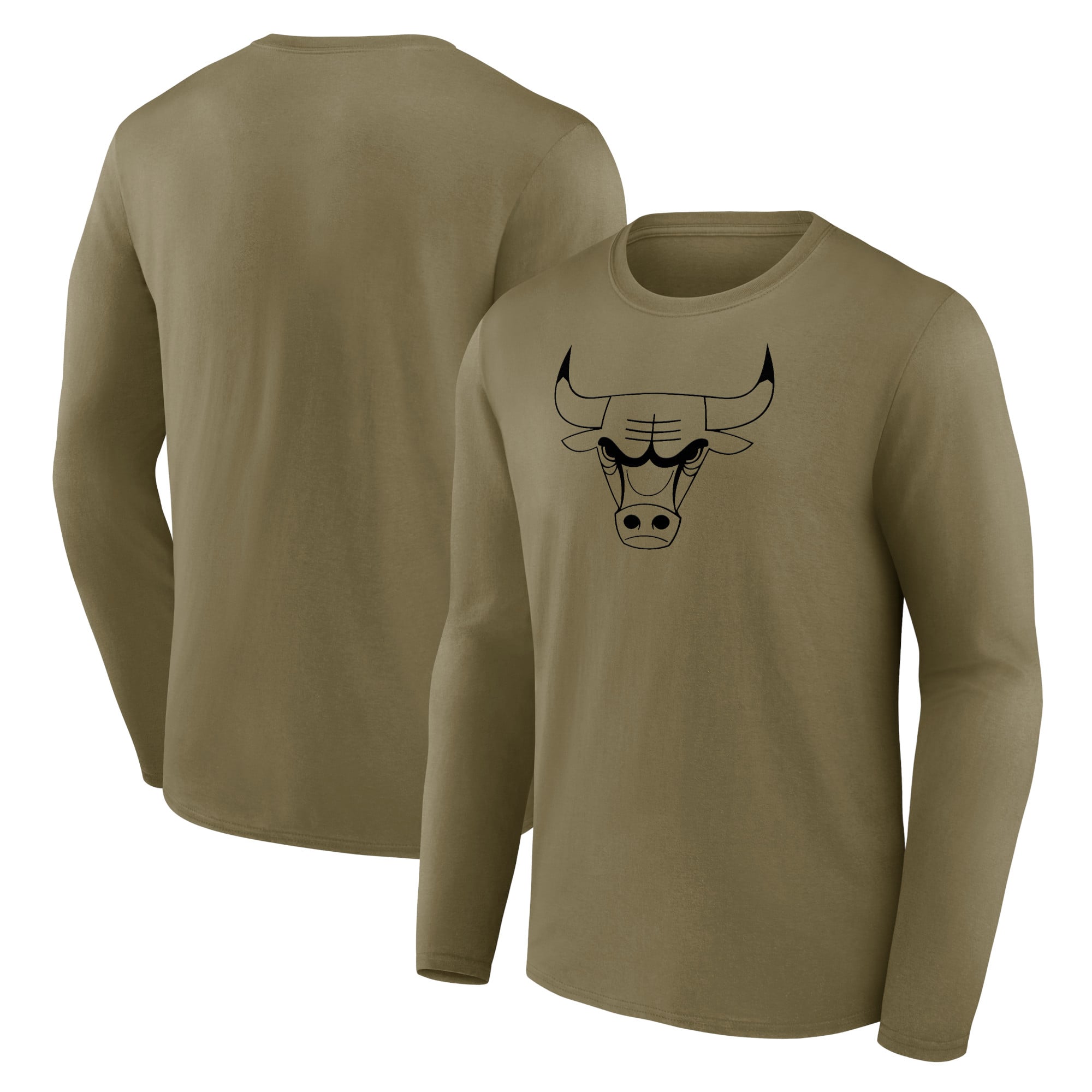 T-shirt a maniche lunghe con logo grafico monomarca Chicago Bulls Fanatics - Uomo