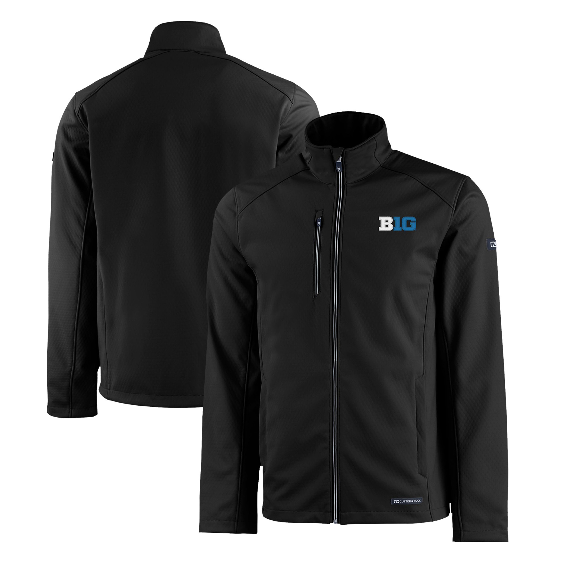 Men’s Cutter & Buck Black Big Ten Gear Evoke Eco Softshell Recycled Full-Zip Jacket Men’s Cutter & Buck Black Big Ten Gear Evoke Eco Softshell Recycled Full-Zip Jacket