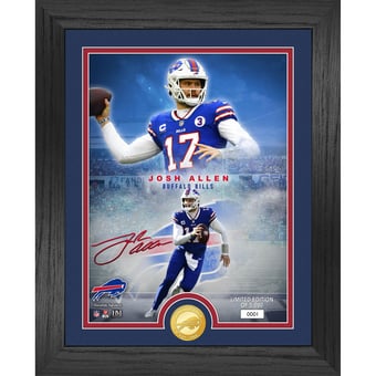 Highland Mint Josh Allen Buffalo Bills 13" x 16" Bronze Coin Photo Mint