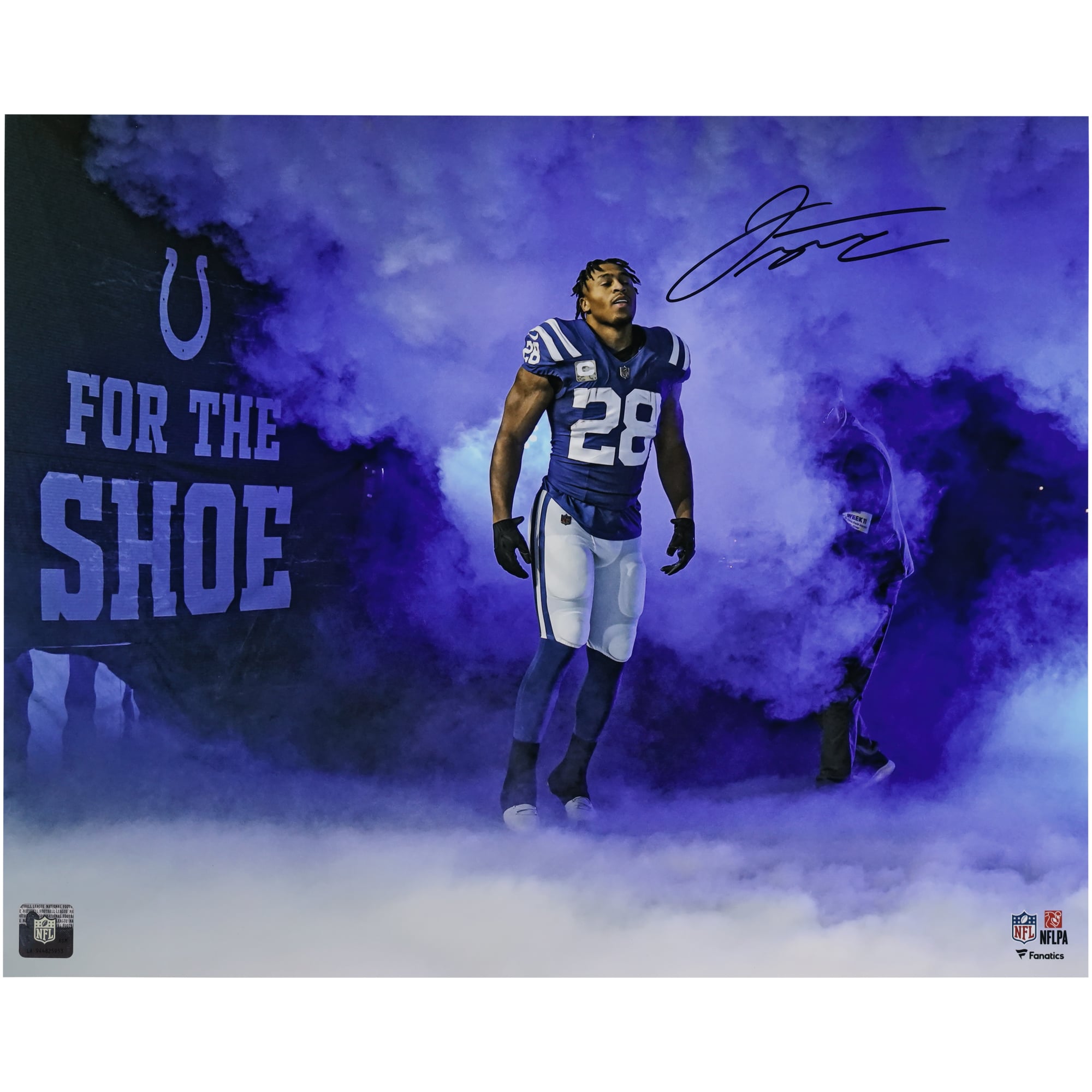 Jonathan Taylor Indianapolis Colts Autographed 16" x 20" Smoke Entrance Photograph