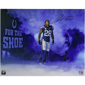 Jonathan Taylor Indianapolis Colts Autographed 16" x 20" Smoke Entrance Photograph