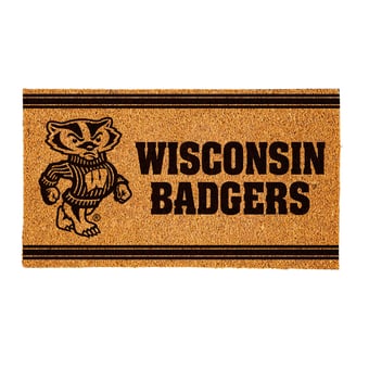Wisconsin Badgers 16" x 28" Coir Logo Doormat
