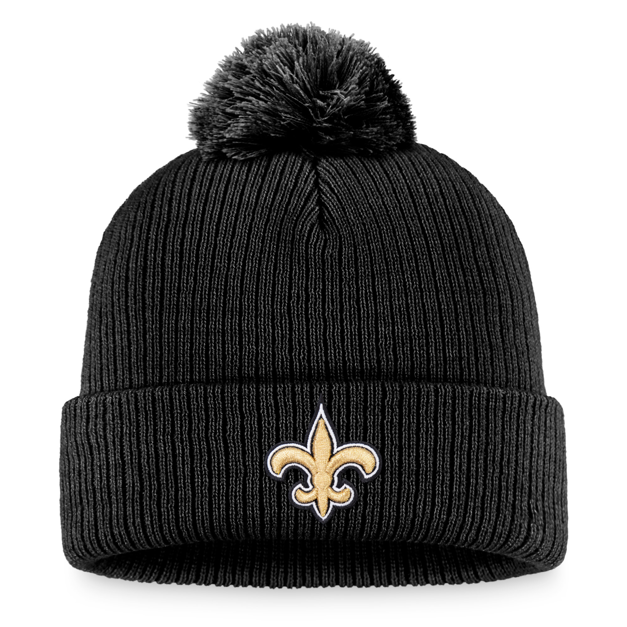 Women's Fanatics Black New Orleans Saints Cuffed Knit Hat with Pom