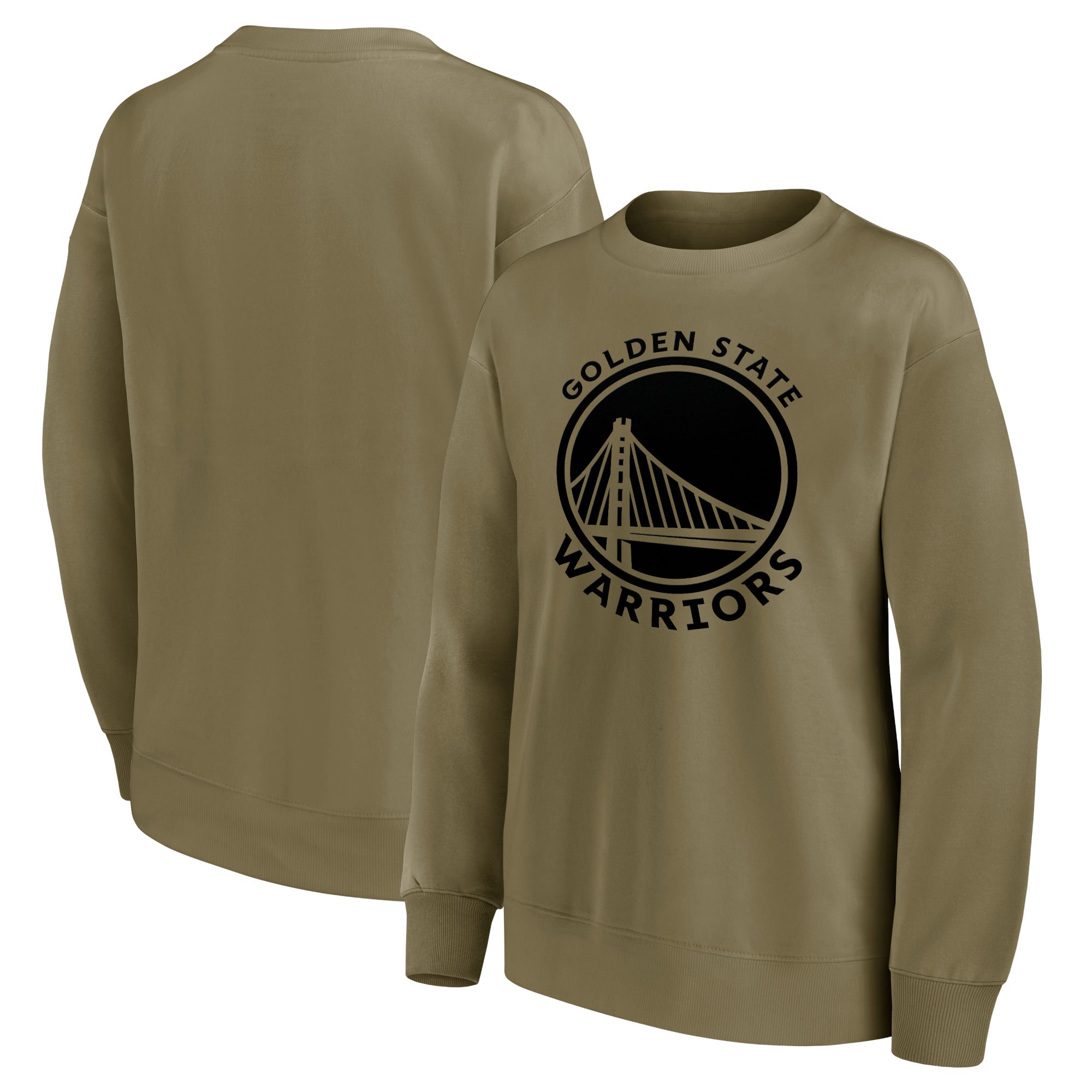 Sudadera extragrande con gráfico monocromático y logo de Golden State Warriors Fanatics Branded - Mujer